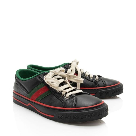 Gucci Leather Web 1977 Tennis Sneakers - Size 6.5 / 36.5 - Picture 2 of 7